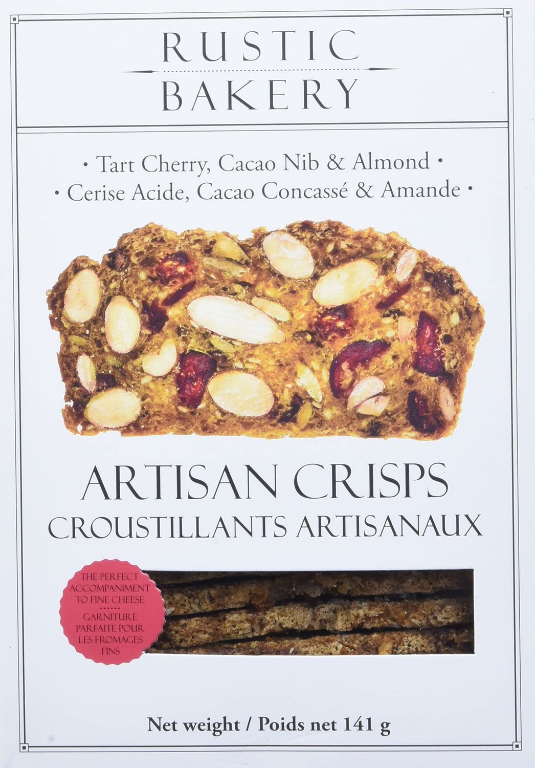 Rustic Bakery, Crisps Tart Cherry Cacao Nib Almond, 5 Ounce