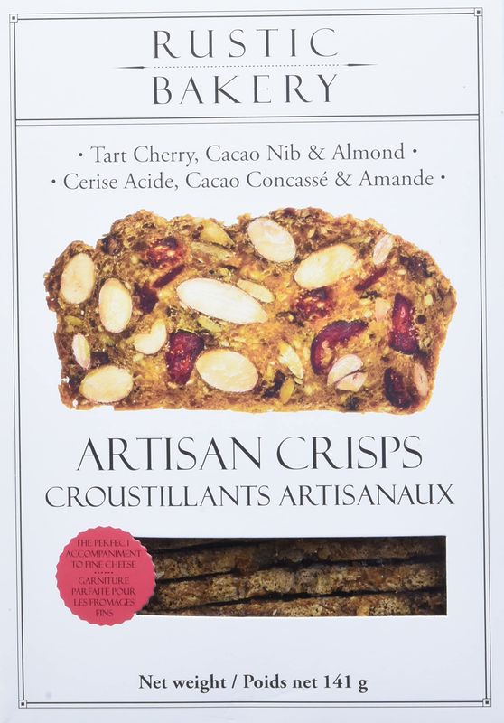 Rustic Bakery, Crisps Tart Cherry Cacao Nib Almond, 5 Ounce