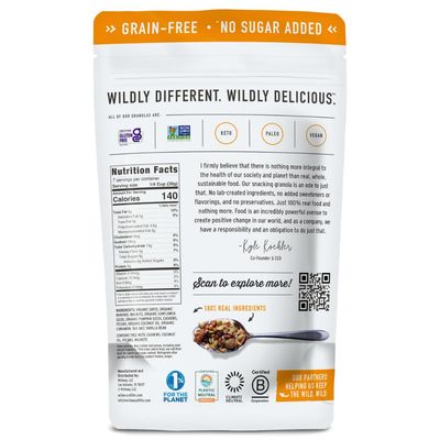 Wildway Keto Granola  Banana Nut  Grain-Free, Certified Gluten-Free Cereal  Vegan, Low Carb  No Sugar Added  Paleo-Friendly  Non-GMO Fruit &amp; Nut Clusters  Nutrient-Rich Snack  8 oz, 6 Pack