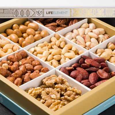 Ultimate Mixed Nuts Gift Basket in Lux Box  Assortment of Roasted Gourmet Nuts - Assorted Food Gift Box for Events, Valentine&#39;s Day, Family, Men &amp; Women (Assorted Snack Nuts Gift Basket)