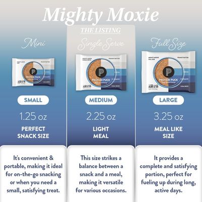 Protein Puck Plant Based Bars  Snacks with Vegan Protein  16 Count  2.25 oz Single Serve  Gluten Free, Non Dairy, Kosher Certified Non GMO Premium Healthy Bars  Mighty Moxie