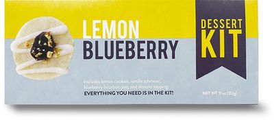 Crackerology Lemon Blueberry Gourmet Artisan Snack Kits, 20 Count Cookies Plus Toppings, Easy &amp; Simple Ready-to-Eat, Appetizer For Charcuterie Boards &amp; Party Platters - Large Kit, Single Pack
