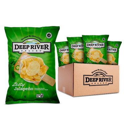 Deep River Snacks Kettle Chips, Zesty Jalapeno, 5 Ounce