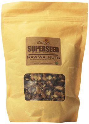 eSutras Organics Raw Walnut Halves, 16 Ounce