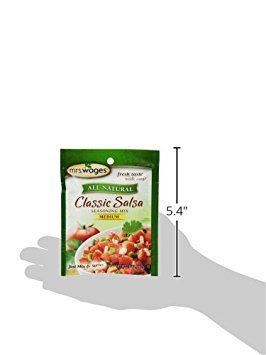 Mrs. Wages Medium Classic Salsa Seasoning Mix  Easy-To-Use  Quick Homemade Salsa  Medium Heat Flavor  0.8 oz packet (Value Pack of 12)