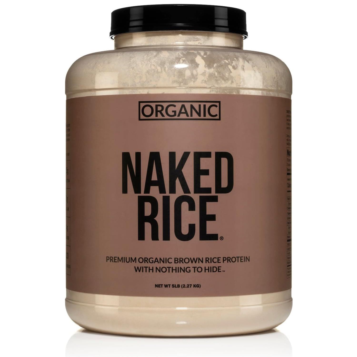 Naked Rice - Organic Brown Rice Protein Powder - Vegan Protein Powder - 5Lb Bulk, GMO Free, Gluten Free &amp; Soy Free. Plant-Based Protein, No Artificial Ingredients - 76 Servings