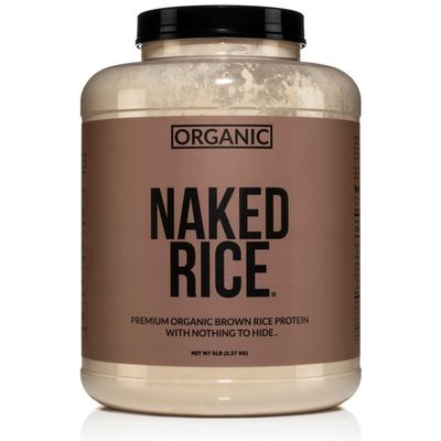 Naked Rice - Organic Brown Rice Protein Powder - Vegan Protein Powder - 5Lb Bulk, GMO Free, Gluten Free &amp; Soy Free. Plant-Based Protein, No Artificial Ingredients - 76 Servings