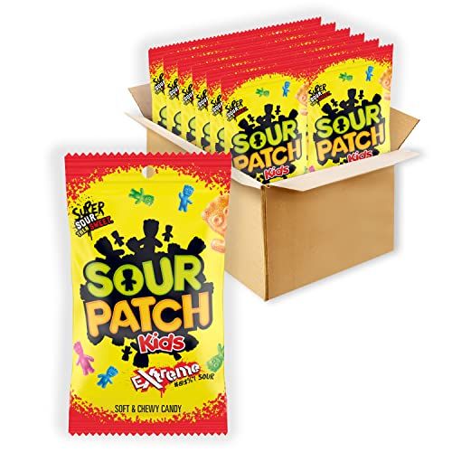 SOUR PATCH KIDS Extreme Sour Soft &amp; Chewy Candy, Bulk Candy, 12 - 7.2 oz Bags