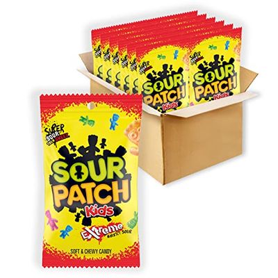 SOUR PATCH KIDS Extreme Sour Soft &amp; Chewy Candy, Bulk Candy, 12 - 7.2 oz Bags