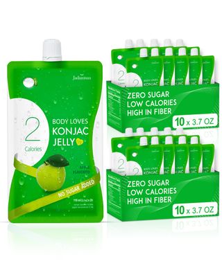 Jadamsun Konjac Jelly (Apple, 20 pcs) - Lowest Calorie Healthy Korean Snack, Dietary Fiber, Sugar-Free Jelly Drink. Vegan, Low-Calorie, Gluten-Free