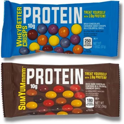 Protein Candy Gift - 10 Grams of Protein Each - By Lyza&#39;s Sweets &amp; Treats (Pack of 2, Milk &amp; Dark)