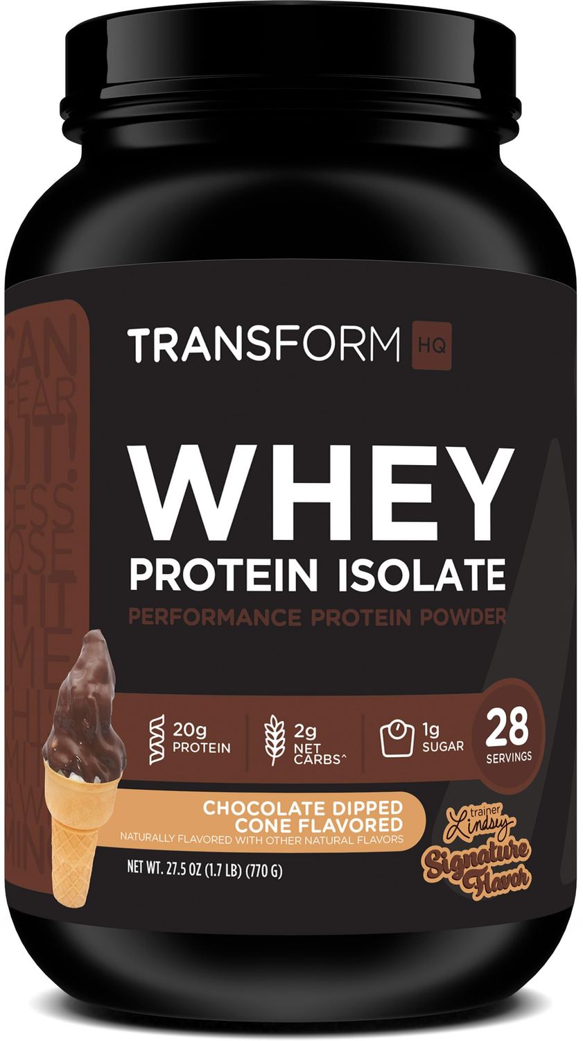 TransformHQ Whey Protein Isolate (WPI) Chocolate Dipped Cone Flavored 28 Servings - Performance Protein Powder
