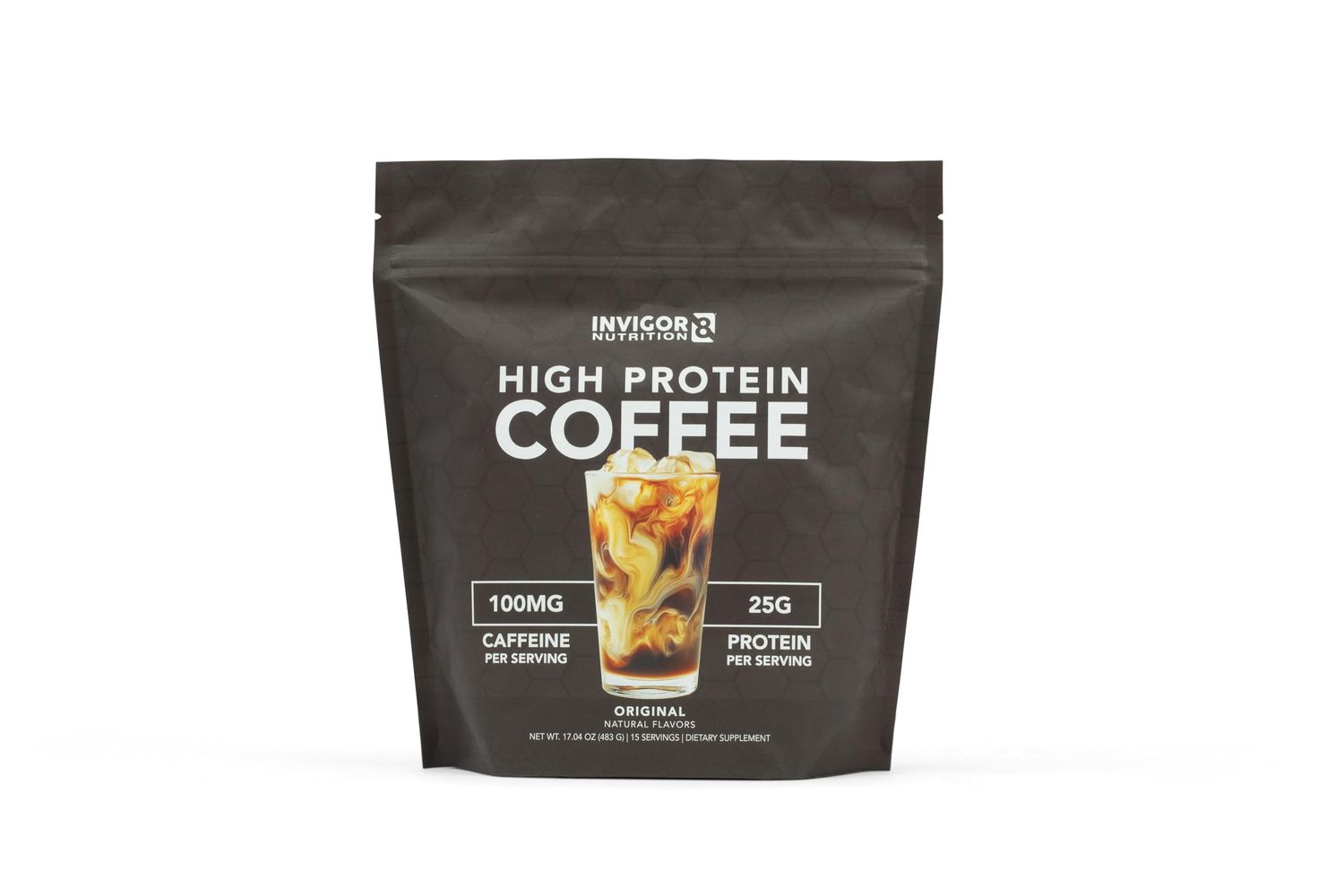 High Protein Columbian Coffee Powder 25 Grams Whey Isolate100mg Natural Green Tea Caffeine 0 Added Sugar Keto Gluten Free 99.9% Lactose FreeHot or Iced 15 Serving (15 Servings, Original)