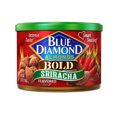 Blue Diamond Almonds Sriracha Flavored Snack Nuts, 6 Oz Resealable Can (Pack of 1)