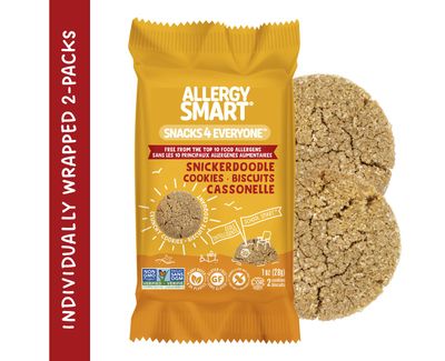 Allergy Smart Crunchy Vegan Cookies  Gluten Free, Nut Free, Egg Free, Soy Free, Dairy Free, Non GMO, Kosher  Delicious Plant Based School Snack for Kids &amp; On the Go  INDIVIDUALLY WRAPPED 2 Packs