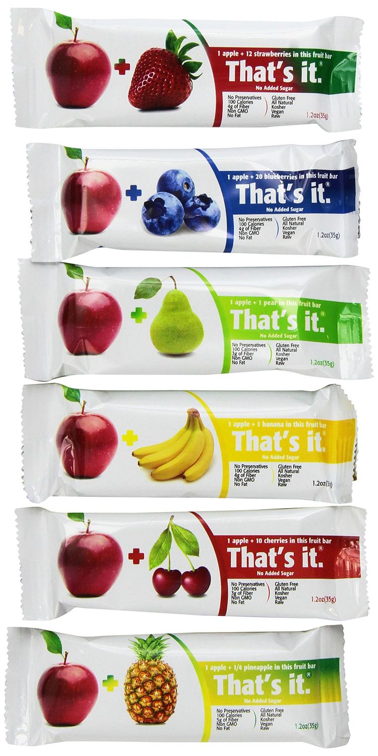 That&#39;s it Super Sampler, Pack of 12, (2 AppleBlueberry, 2 AppleStrawberry, 2 ApplePineapple, 2 ApplePear, 2 AppleCherry, 2 Apple Banana)