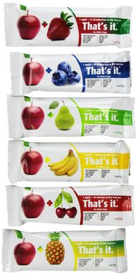 That&#39;s it Super Sampler, Pack of 12, (2 AppleBlueberry, 2 AppleStrawberry, 2 ApplePineapple, 2 ApplePear, 2 AppleCherry, 2 Apple Banana)