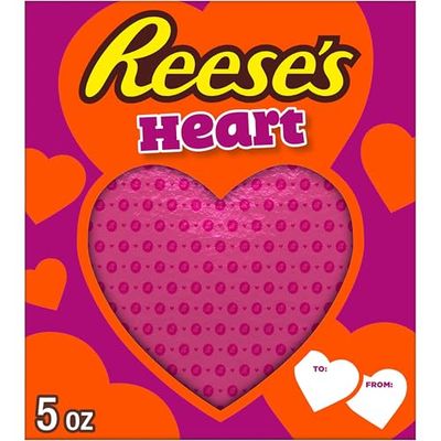 REESE&#39;S Milk Chocolate Peanut Butter Heart, Valentine&#39;s Candy Gift Box, 5 oz