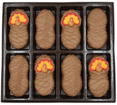 Philadelphia Candies Milk Chocolate Covered Nutter Butter Cookies, Thanksgiving Tom Turkey Net Wt 8 oz