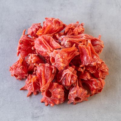 US Snacks Candied Dried Hibiscus Flowers, Dehydrated Hibiscus Bite Snack, Edible Hibiscus Flowers (1 Pound)