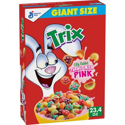 Trix Fruity Breakfast Cereal, 6 Fruity Shapes, Whole Grain, Giant Size, 23.4 OZ
