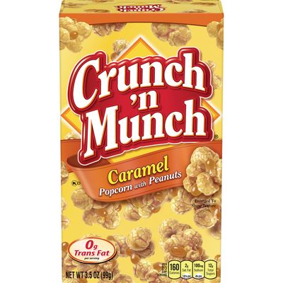 CRUNCH &#39;N MUNCH Caramel Popcorn with Peanuts, 3.5 oz. (Pack of 12)