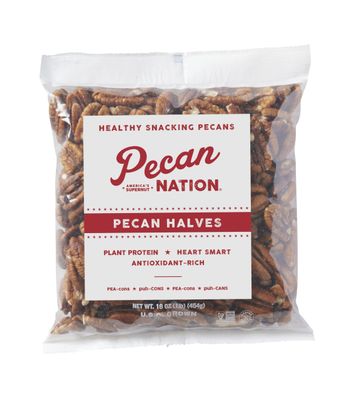 Pecan Nation All Natural Unsalted Pecan Halves 16 oz., No preservatives, Antioxidant-Rich, Low Carb, Healthy Nut Snack for Adults and Kids (2 Pack)