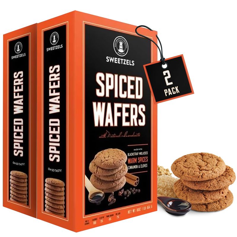 Old Fashioned Ginger Snap Cookies Made With Real Ginger &amp; Molasses - Serving Authentic Ginger Nut Biscuits Since 1910, Enjoy the famous Crunchy and flavorful Ginger snaps Ideal For Snacks (Pack of 2)