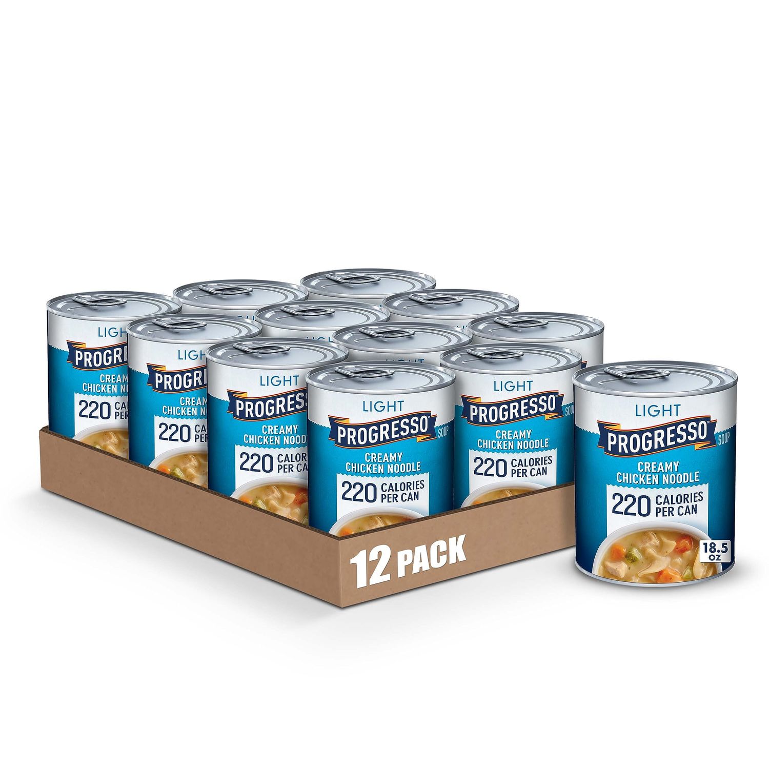 Progresso Light, Creamy Chicken Noodle Canned Soup, 18.5 oz. (Pack of 12)