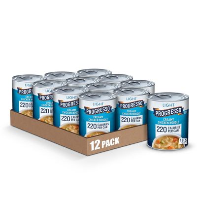 Progresso Light, Creamy Chicken Noodle Canned Soup, 18.5 oz. (Pack of 12)