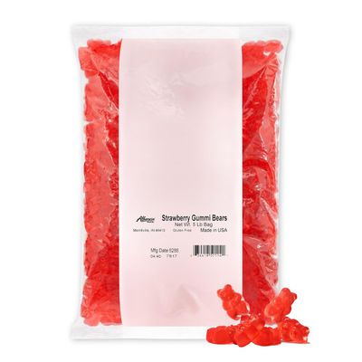 Albanese World&#39;s Best Strawberry Gummi Bears, 5lbs of Candy