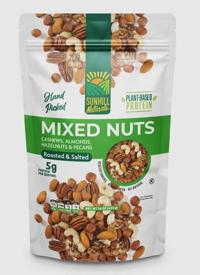 Sunhill Naturals Deluxe Mixed Nuts  Dry Roasted &amp; Salted Premium Nuts Mix  Premium Nut Mix for Smart Snacking  Peanuts, Cashews, Almonds, Hazelnuts, &amp; Pecans