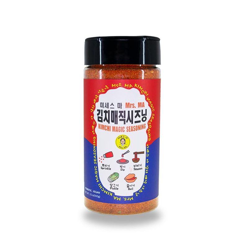 Mrs.MA Korean Kimchi Magic Powder Seasoning Mix 3.5 oz (100g) 1EA - Savory and Spicy Chili Powder Seasoning, Rich in Probiotics, Perfect for Vegetables, Meat, Soups, Snacks, and More!