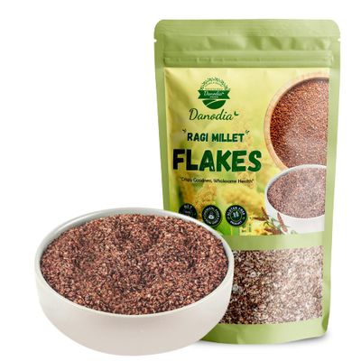 Danodia Foods Finger Millet Ragi Flakes (2lbs / 950g)  Roasted &amp; Ready-to-Eat Whole Grain Superfood  High Fiber, Gluten-Free, Low GI  Ideal for Breakfast, Porridge, Smoothies, Snacks