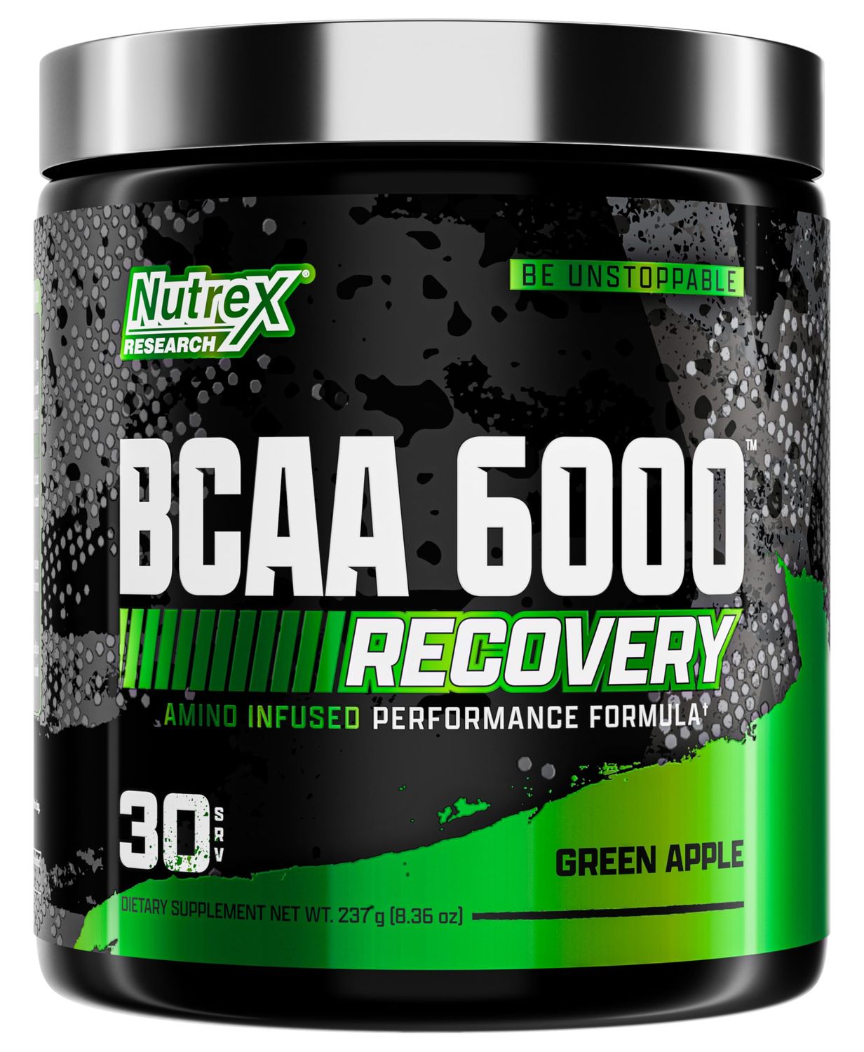 Nutrex Research - BCAA Powder 6000 Amino Acid - 6 Grams of BCAAs Amino Acids Supplement for Post Workout Recovery &amp; Muscle Growth - Amino Energy Workout Recovery Drink (Green Apple - 30 Servings)