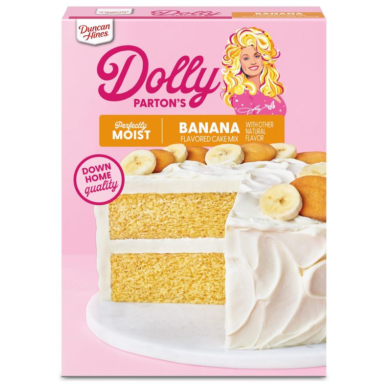 Duncan Hines Dolly Parton&#39;s Favorite Banana Flavored Cake Mix, 15.25 oz.