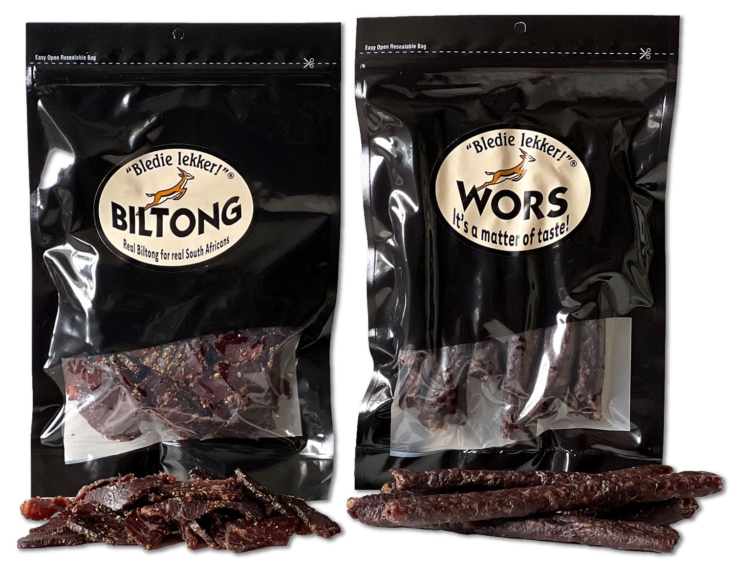 Bledie Lekker Biltong Droewors Bundle (8oz  8oz) real South African style