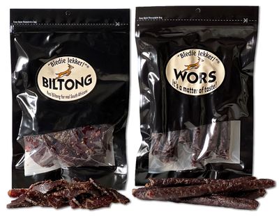 Bledie Lekker Biltong Droewors Bundle (8oz  8oz) real South African style