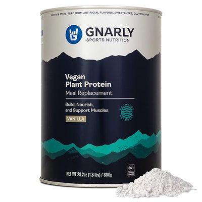 Gnarly Nutrition Vegan Plant Protein - Chocolate Vegan Protein Powder, NSF Sport Certified - Meal Replacement, Daily Nutritional Boost - Lactose Free Powder - Chocolate, 28.2 oz
