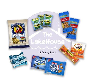 Snacks Variety Pack Care Package - 12 Count Packages for College Students, Camp - Get Well Soon Gift Basket - Healthy Snacks for Adults and Kids - Sweet and Salty Snack Pack from The LakeHouse