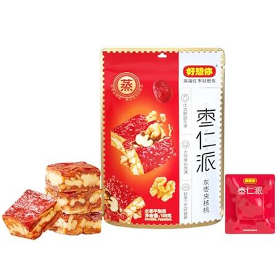 Jujube Dates Walnuts Nut Pie, 6.98 oz/198g Natural Sweet Delicious Date &amp; Walnut Cobbler Casual Snacks, Combines The Rich Flavors Of Crunchy Walnuts And Sweet Dates Into One!  (1 bag)