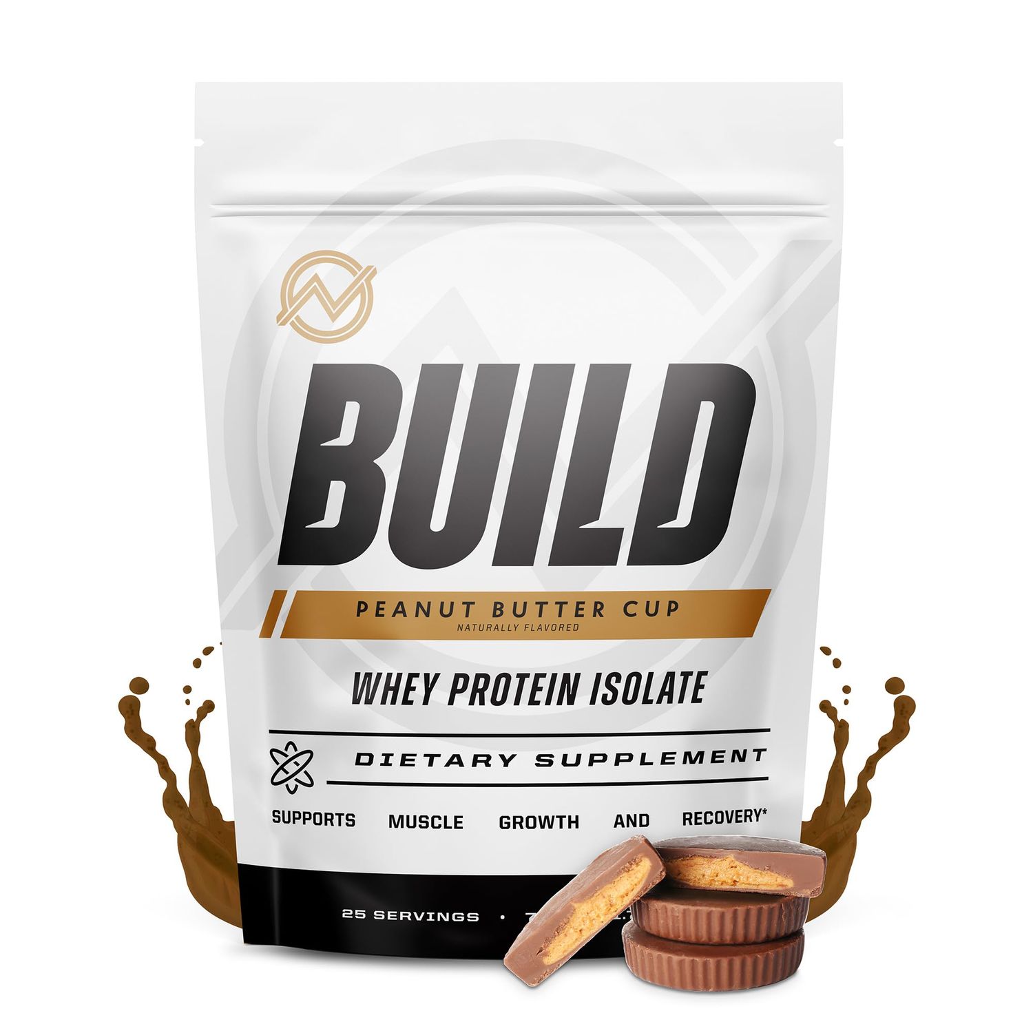 Outwork Nutrition Build Whey Protein Isolate Powder - Low Lactose, Gluten-Free Protein Powder for Muscle Growth &amp; Workout Recovery, Backed by Science, Peanut Butter, 1.8lbs