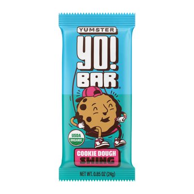 Yo! Bar by Bearded Brothers Vegan Organic Kids Bar, Cookie Dough (25 Bars) - Gluten Free, Paleo and Whole 30  Soy Free, Non-GMO, Low Glycemic, No Sugar Added, Fiber  Whole Foods