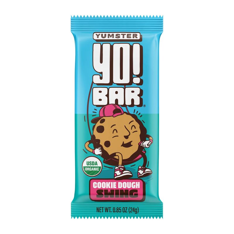 Yo! Bar by Bearded Brothers Vegan Organic Kids Bar, Cookie Dough (25 Bars) - Gluten Free, Paleo and Whole 30  Soy Free, Non-GMO, Low Glycemic, No Sugar Added, Fiber  Whole Foods