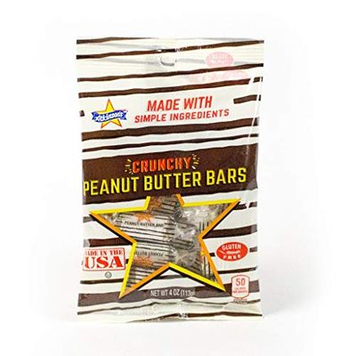 Atkinsons (1) bag Crunchy Peanut Butter Bars Candy - Gluten Free, Vegan Friendly 4 oz