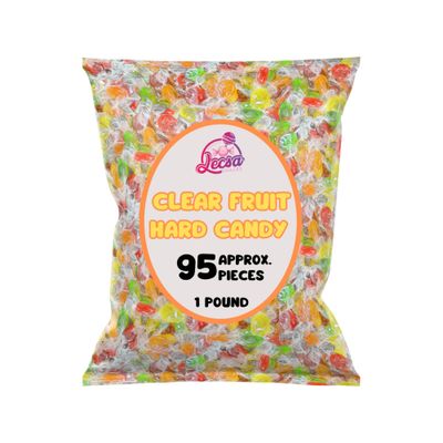 Clear Fruit Hard Candy - Specialty Candies - Unique Flavors - Individually Wrapped - Bulk Candy by Lecsa Specialty Snacks (1Lb)