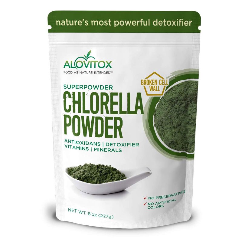 Organic Chlorella Powder 8oz  Nutrient Dense Superfood with Antioxidants, Proteins, Vitamins C, E, B Complex, Enzymes, Chlorophyll, Omegas 3 and More Organic Raw No Additives or Colors