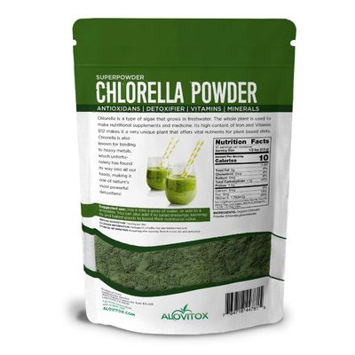 Organic Chlorella Powder 8oz Nutrient Dense Superfood with Antioxidants, Proteins, Vitamins C, E, B Complex, Enzymes, Chlorophyll, Omegas 3 and More Organic Raw No Additives or Colors