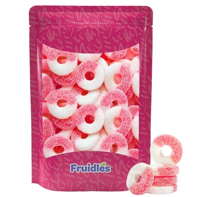 Fruidles Watermelon Gummi Rings Candy, Assorted Fruit Flavors Gummies, Allergy Friendly, Non-GMO, No Artificial Sweeteners Gummy (Half-Pound)