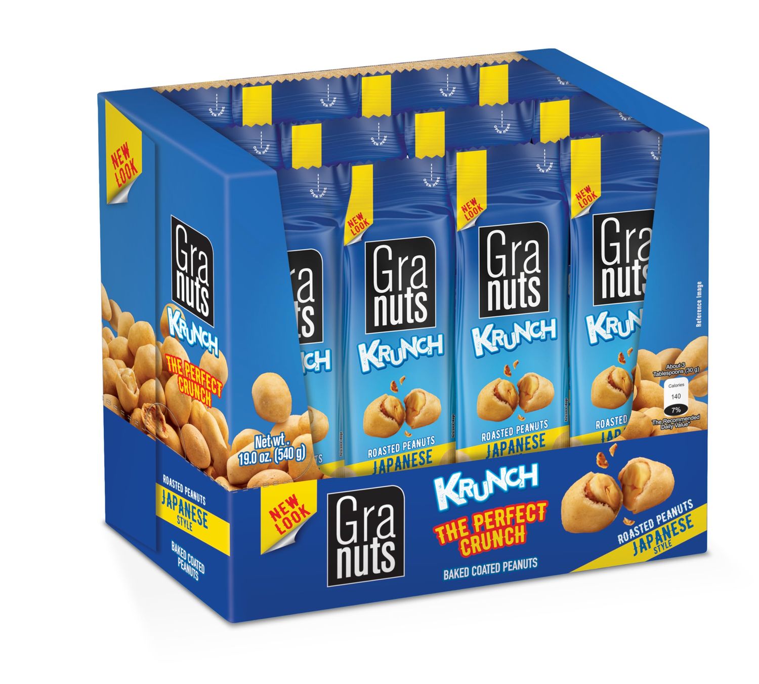 Granuts, Krunch Classic Japanese Peanuts, 1.59 oz, 12 Snack Packs